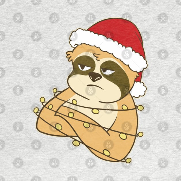 Christmas Sloth by Digital-Zoo